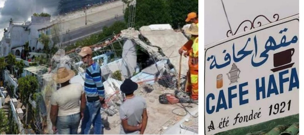 السلطات المحلية  بطنجة تنفذ عملية هدم مقهى “الحافة الشهير ” في اطار  محاربة البناء العشوائي