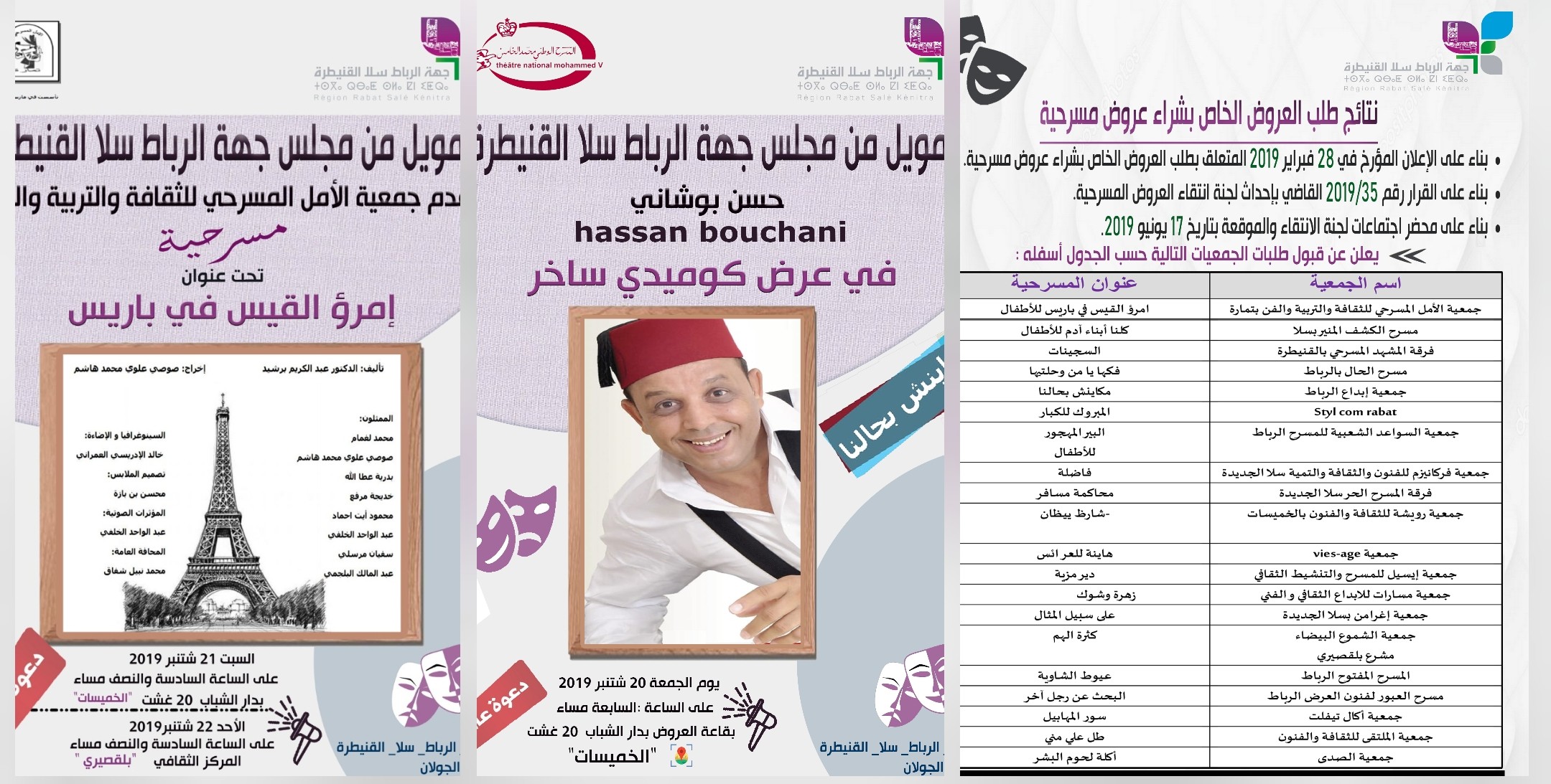 مجلس جهة الرباط سلا القنيطرة يقتني 21 عرضا مسرحيا