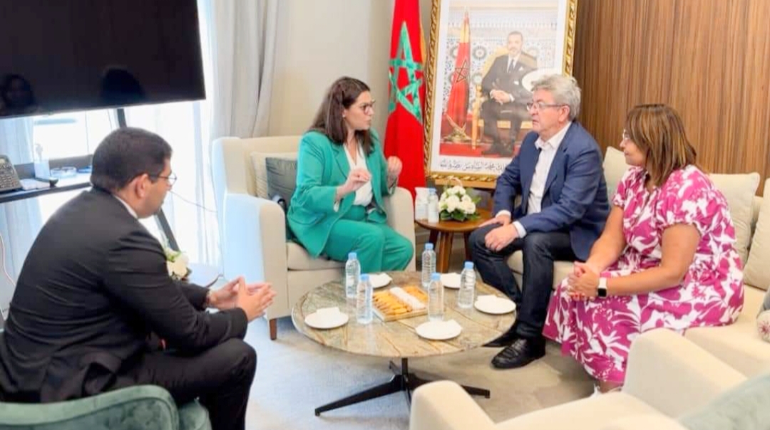الرباط : فاطمة المنصوري وبنسعيد يستقبلان زعيم المعارضة الفرنسية جان لوك ميلينشون