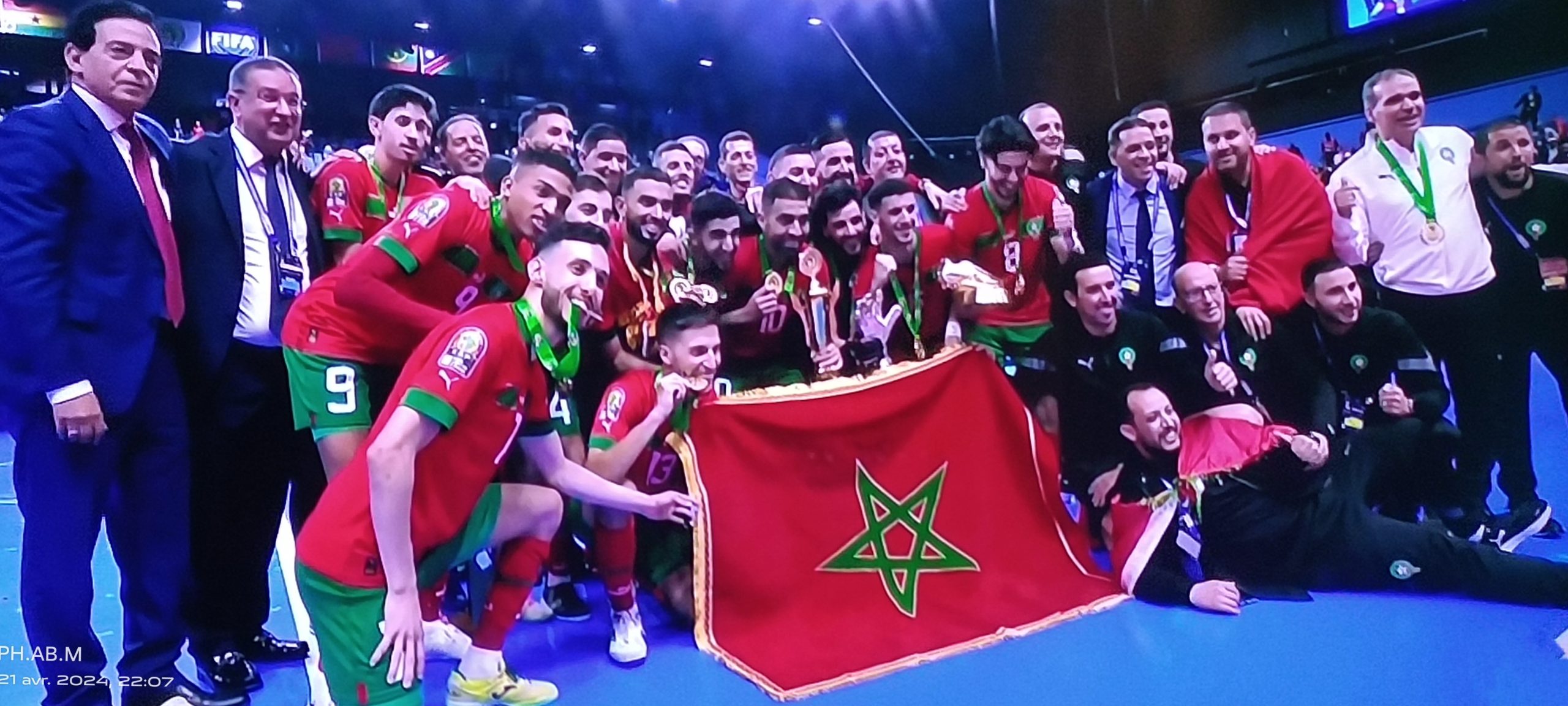 المغرب يتوج للمرة الثالثة على التوالي بكأس إفريقيا لكرة القدم داخل القاعة